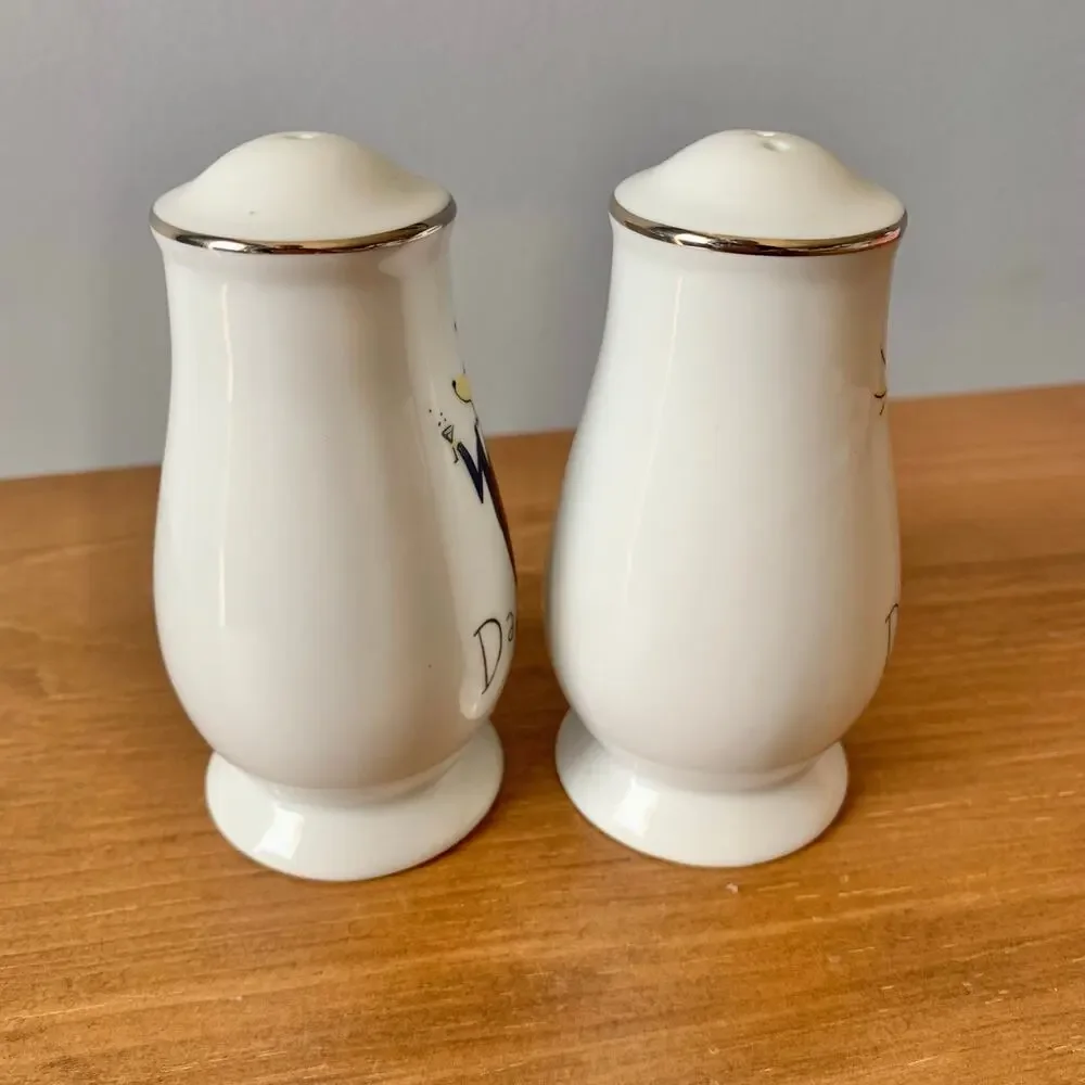 Pottery Barn Retired Reindeer Salt & Pepper Shaker Set Dasher & Dancer Christmas